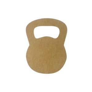 Kettlebell, Workout Equipment Shapes, MDF Wooden Craft, Unfinished Craft