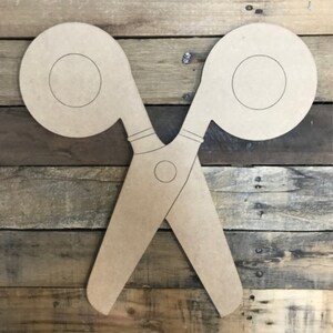 Unfinished MDF Scissors Cutout: DIY Craft Shape