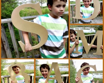 Unfinished Wooden Times Font Letter: DIY Wall Decor