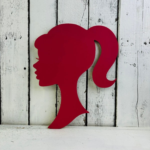 Barbie Head Unfinished Cutout, Wooden Shape, Paintable Wooden MDF DIY