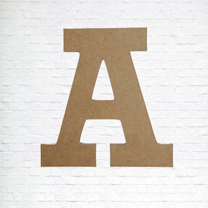 Unfinished Wooden Rockwell Letter, Paintable letter, Buy this wooden initial letter today!