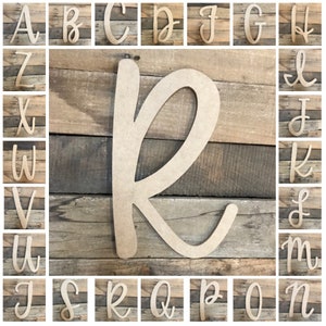 Unfinished Wooden Alphabet Letters, Door Hanger, Wall Decor, Colleen, Craft Letter, Full Alphabet Available, Art and Decor Letter, Font