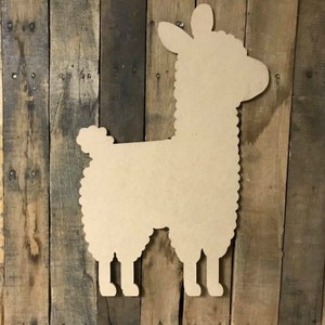 Llama Alpaca - Laser Cut Out Unfinished Wood Craft Shape ANML123 Llama Alpaca - Laser Cut Out Unfinished Wood Craft Shape ANML123