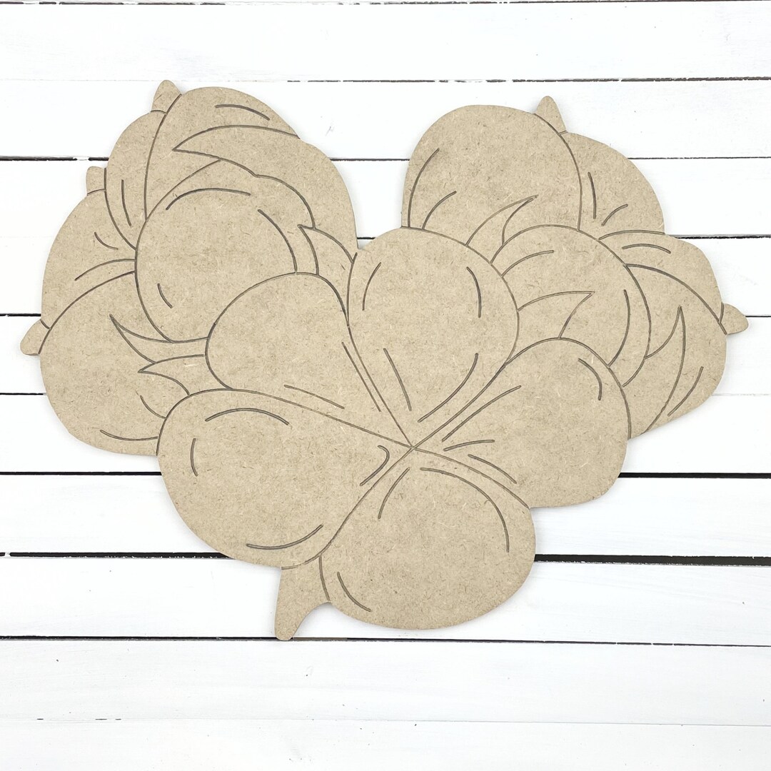 Cotton Boll Trio, Unfinished Wooden Cutout, Buy This Fall Craft Shape ...