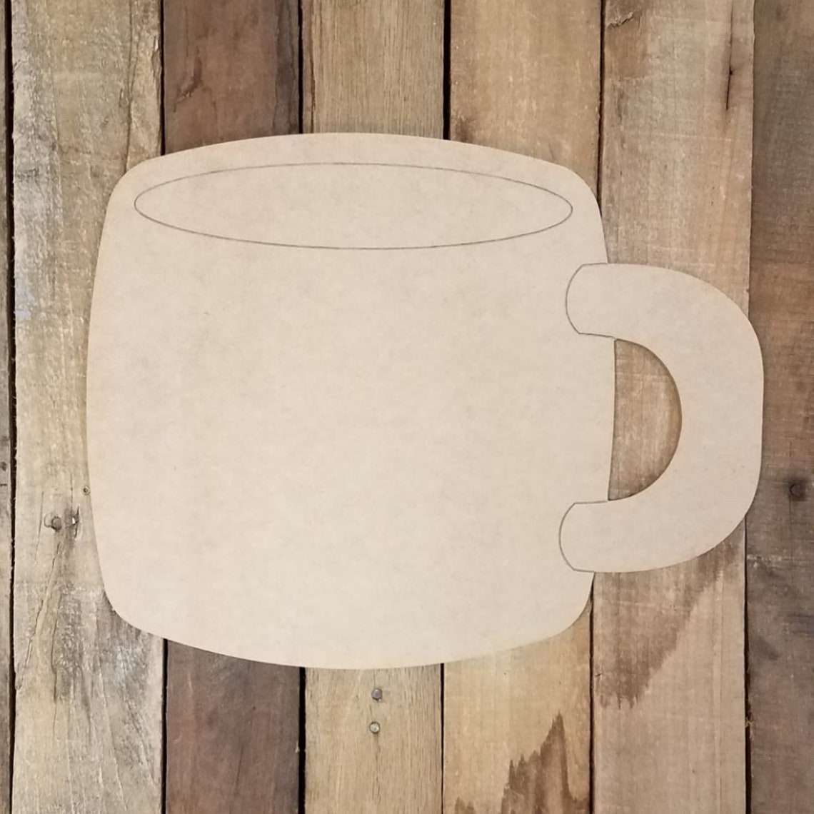 Plain Coffee Mug Cutout Desktop Basic Coffee Cup Office Desk | Etsy