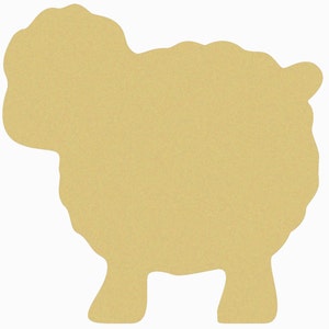 SHEEP Unfinished Wooden Craft Shape, Do It Yourself, DIY, Lamb with Wool Shape, Barnyard Sheep Shape, Farm Animal Cutout, Cute Sheep