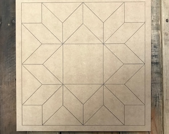 DIY Wood Barn Quilt: Unfinished Paintable Wall Decor