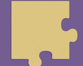 Unfinished Wooden Puzzle Piece: Paintable MDF Craft Shape