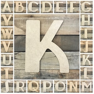 Unfinished Wooden Alphabet Letters, Door Hanger, Wall Decor, LemonDrop, Craft Letter, Full Alphabet Available, Art and Decor Letter, Block