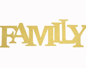 Wooden Unfinished Letters Block (FAMILY), Home Decor, Wall Hanging