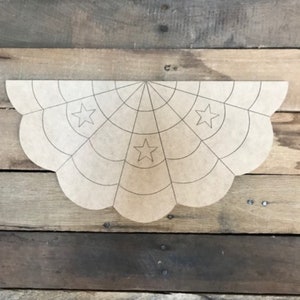 Boho Style American Flag Half Quilt, Wooden Paintable, Paint by Line, Wood Barn Quilt, DIY Unfinished Paintable Wood Wall Decor