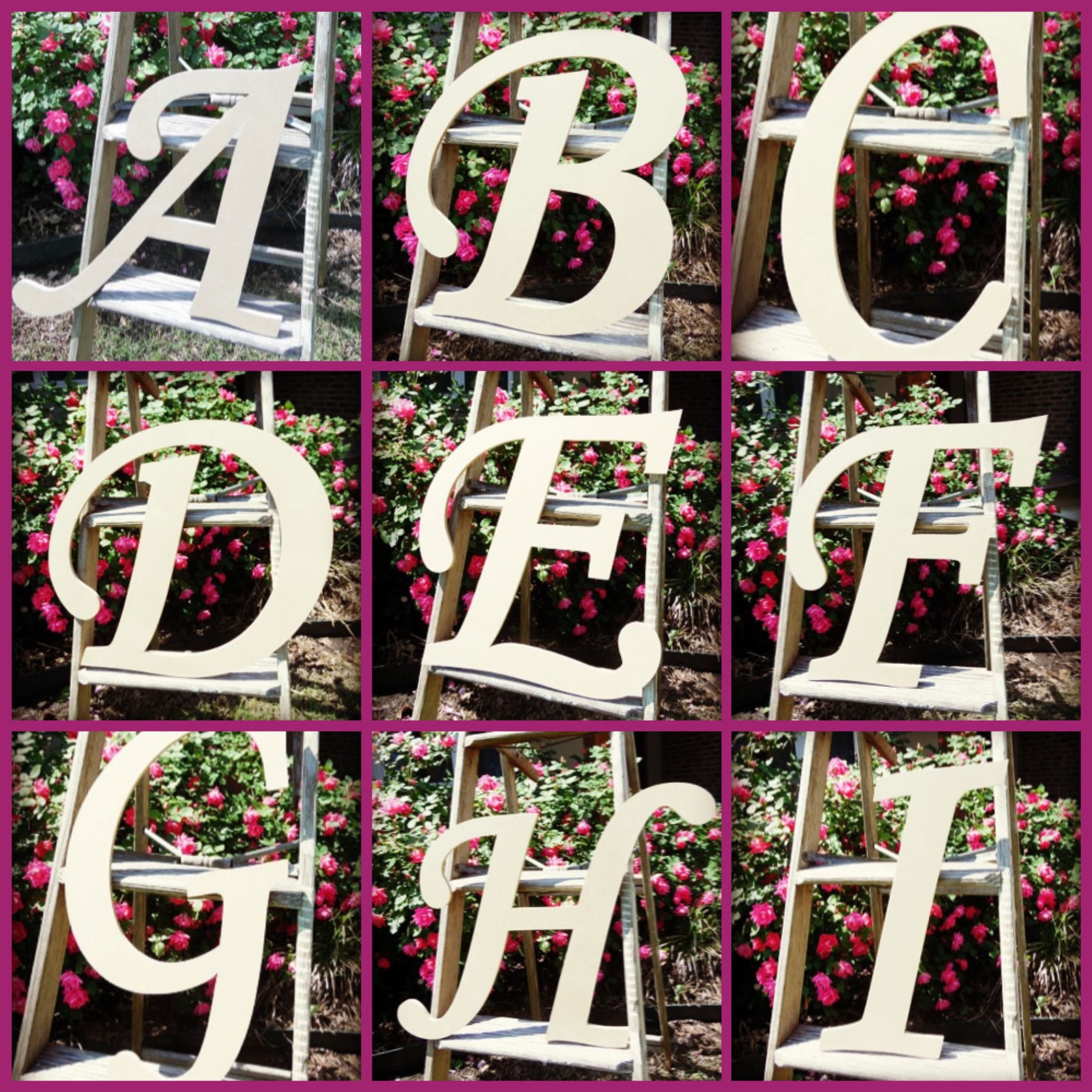 3 inch 284 Pieces Wooden Letters Unfinished Wood Letters for Crafts Cursive A