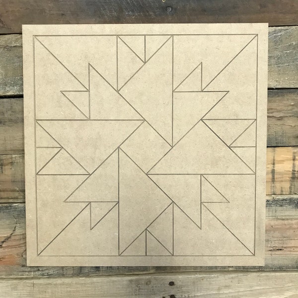 DIY Wood Barn Quilt: Unfinished Paintable Wall Decor