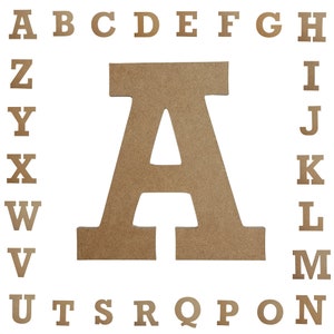 Rockwell Unfinished Wooden Alphabet Letter Large, Wood Wall Decor, Rockwell Block Font, Big letter, wooden letter wall decor, wood lettering