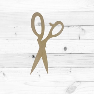 Scissors, Kids Cutouts, Kids Shape Unfinished Wood Cutout, BAC