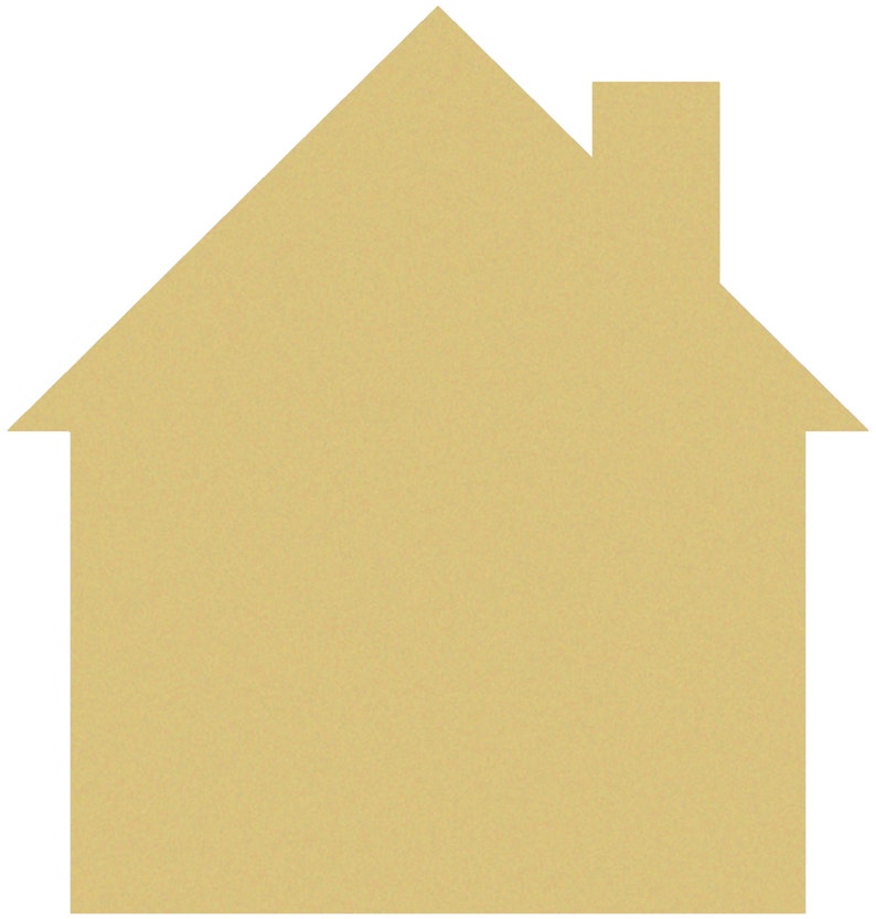 HOUSE Unfinished Wooden Craft Shape Wood House Cutout Etsy