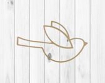 Flying Cardinal Outline, Trending Shapes, Kids Shape Unfinished Wood Cutout, BAC