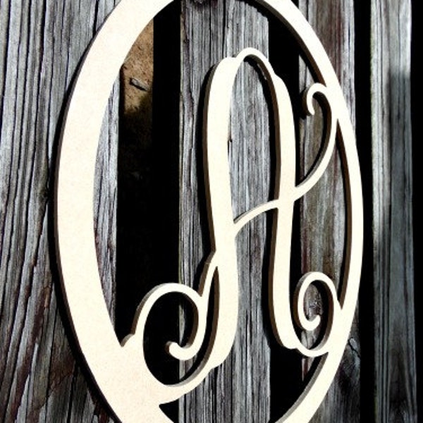 Oval Initial Wood Door Hanger - Etsy