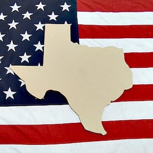 Texas State Lone Star Cutout Unfinished Wooden Shape, Paintable Wooden ...