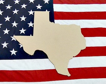 Texas State Lone Star Cutout Unfinished Wooden Shape, Paintable Wooden Craft, Any State Available