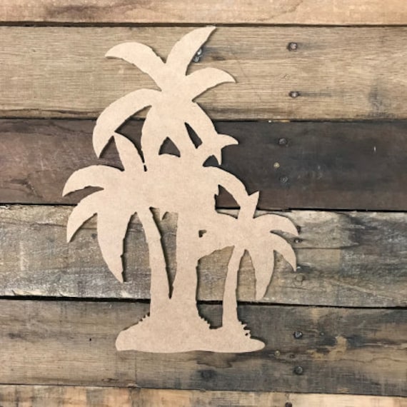 Palm Tree Cluster Unfinished Wooden Cutout Art Craft Beach Etsy