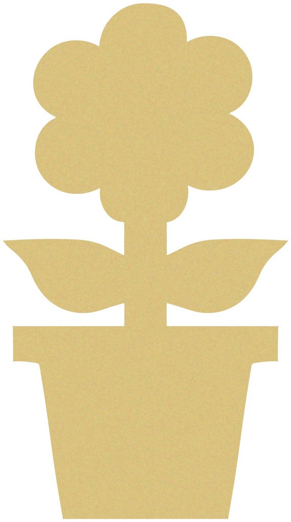 FLOWER POT Wooden Flower Pot Cut Out Wood Flower Pot Shape Etsy