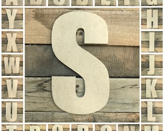 Unfinished Wooden Alphabet Letters: DIY Craft MDF Decor