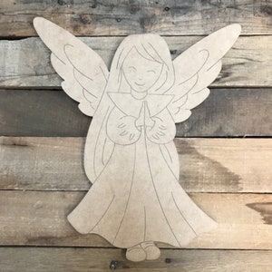 DIY Praying Angel Wood Cutout: Holiday Craft Shape