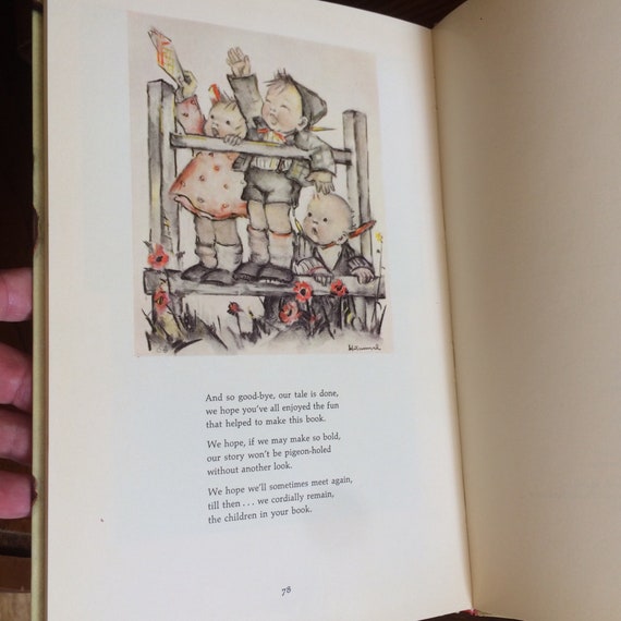 The Hummel Book Collectible 1972 1st English Edition Drawings And Light Verse By Hummel Classic Hummel Drawings Inspirational Poems - 