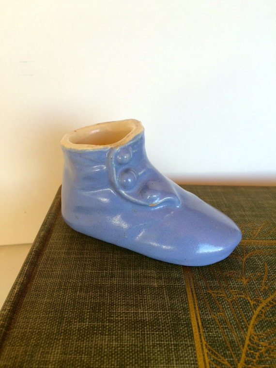 Vintage Small Ceramic Boot Planter