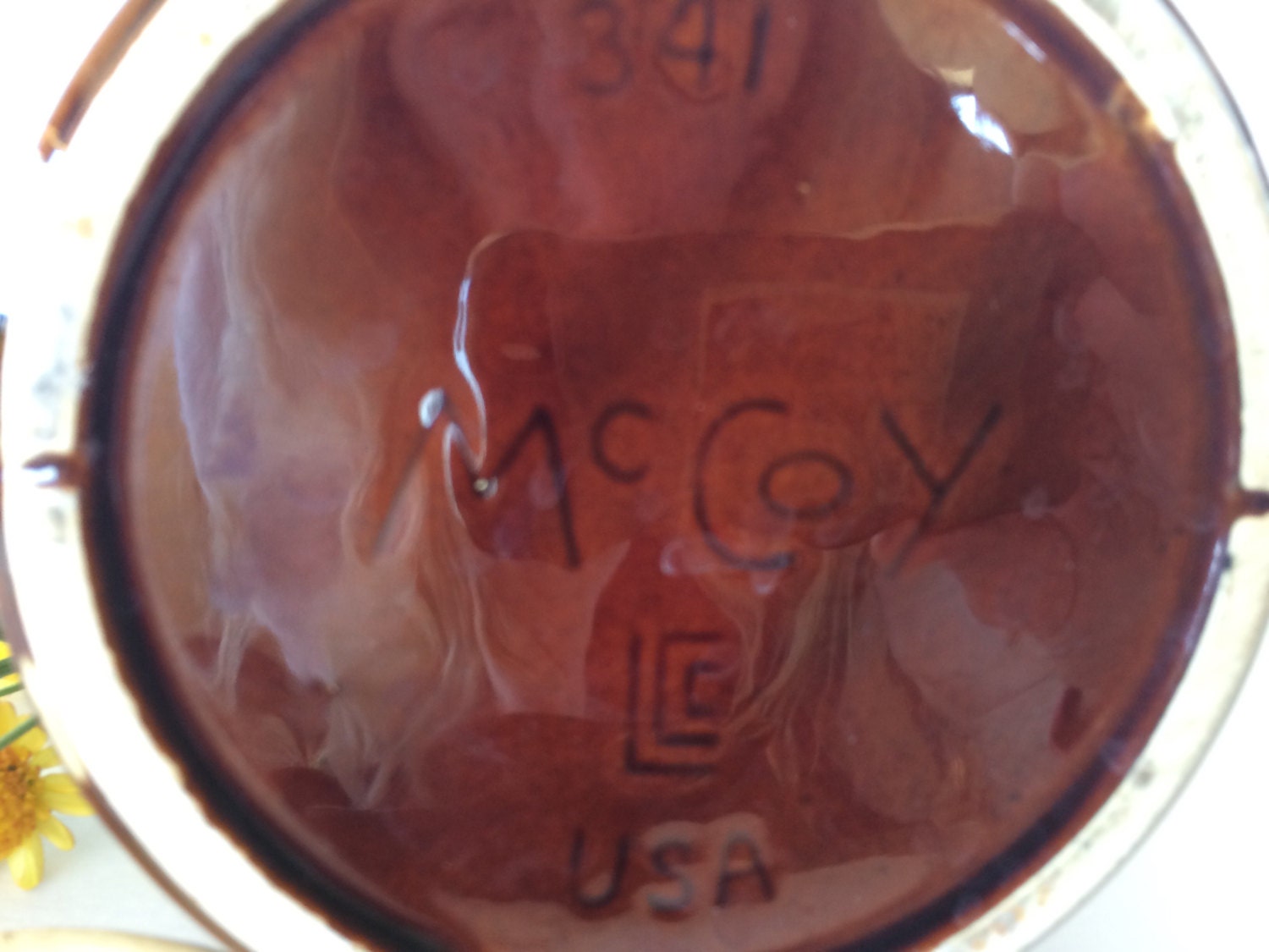 Chocolate Brown McCoy USA Cookie Jar Brown Drip Bean Pot Large | Etsy