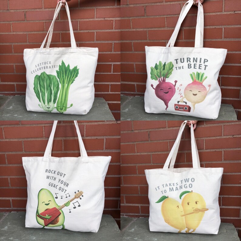 Lettuce Celerybrate Tote Grocery Bag Graduation Gift Funny Gift Bag Tote Bag Cotton Canvas Bag Yoga Teacher Gift image 5