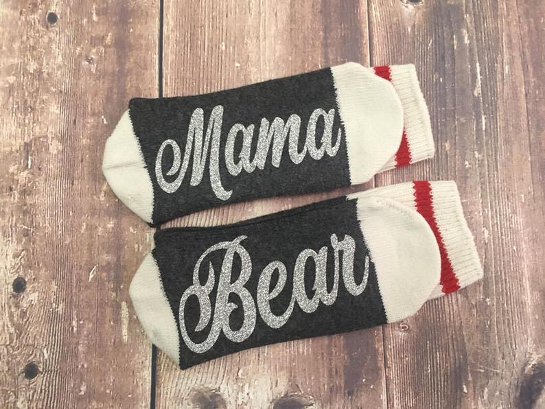 if you can read this socks funny socks Mama Bear Socks mom socks novelty socks
