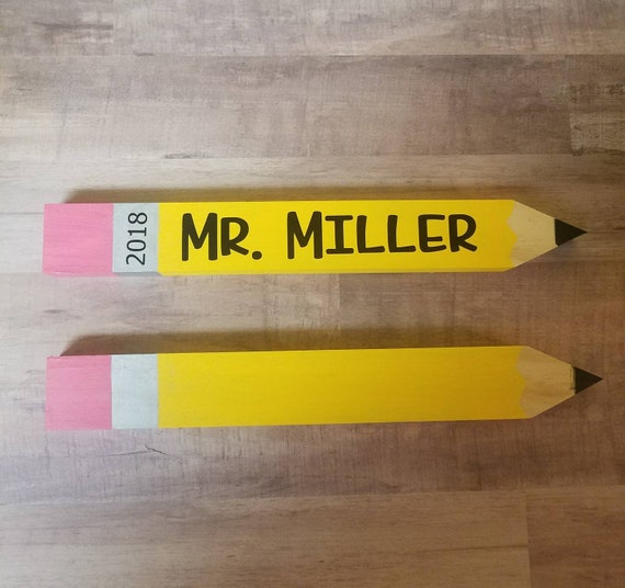 Home Décor Wall Hangings Teacher Gift Wooden Pencil Hand Painted Custom ...