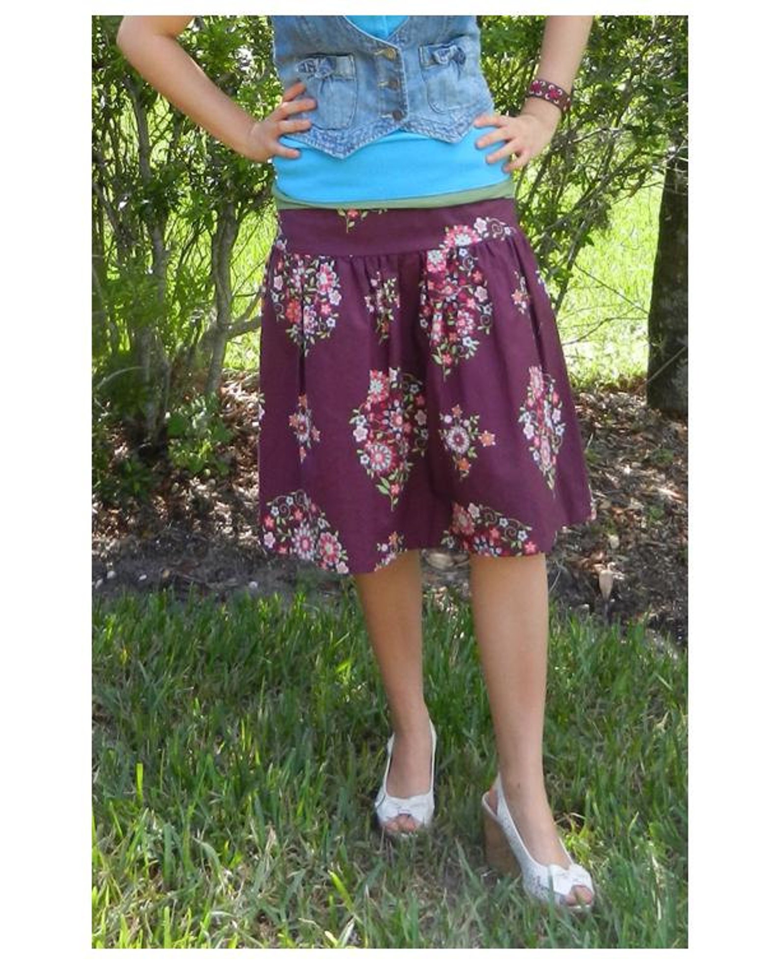Freestyle Gathered Skirt PDF Sewing Pattern Ladies S-XL - Etsy
