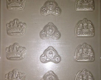 K168 - Chocolate Novelty Mold - Princess Miniatures Toppers