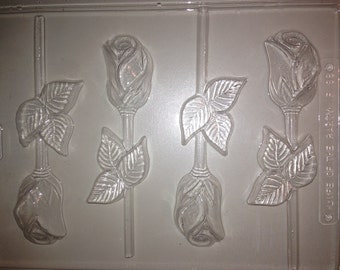 F98 - Chocolate Lollipop Mold - Roses