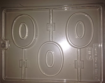 L53 - Chocolate Lollipop Mold - Number 0