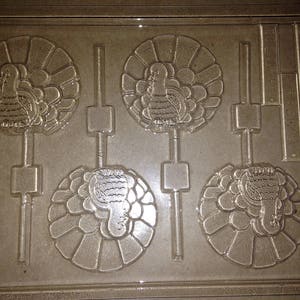 T11 - Chocolate Lollipop Mold - Turkeys