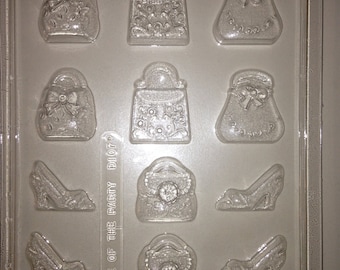 D107 Chocolate Novelty Mold - Hand Bags and High Heels