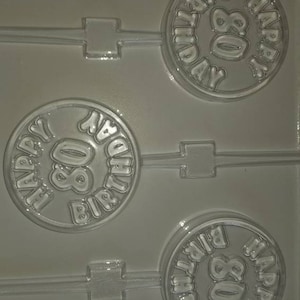 L74 Happy 80th Birthday Chocolate Lollipop mold