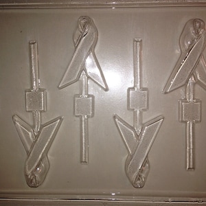 M134 - Chocolate Lollipop Mold - Awareness Ribbons