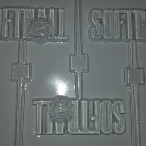 S125 Softball Chocolate Lollipop mold softball