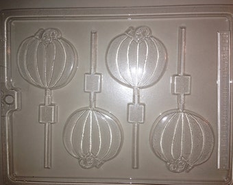H88 - Chocolate Halloween Lollipop Mold - Pumpkins