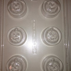 H164 - Chocolate Covered Cookie Mold - Halloween Jack O&#39; Lanterns
