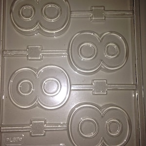 L57 - Chocolate Lollipop Mold - Number 8