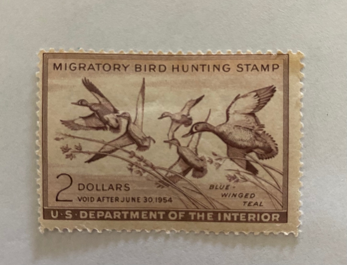 1954 Migratory Bird Hunting Stamp Etsy