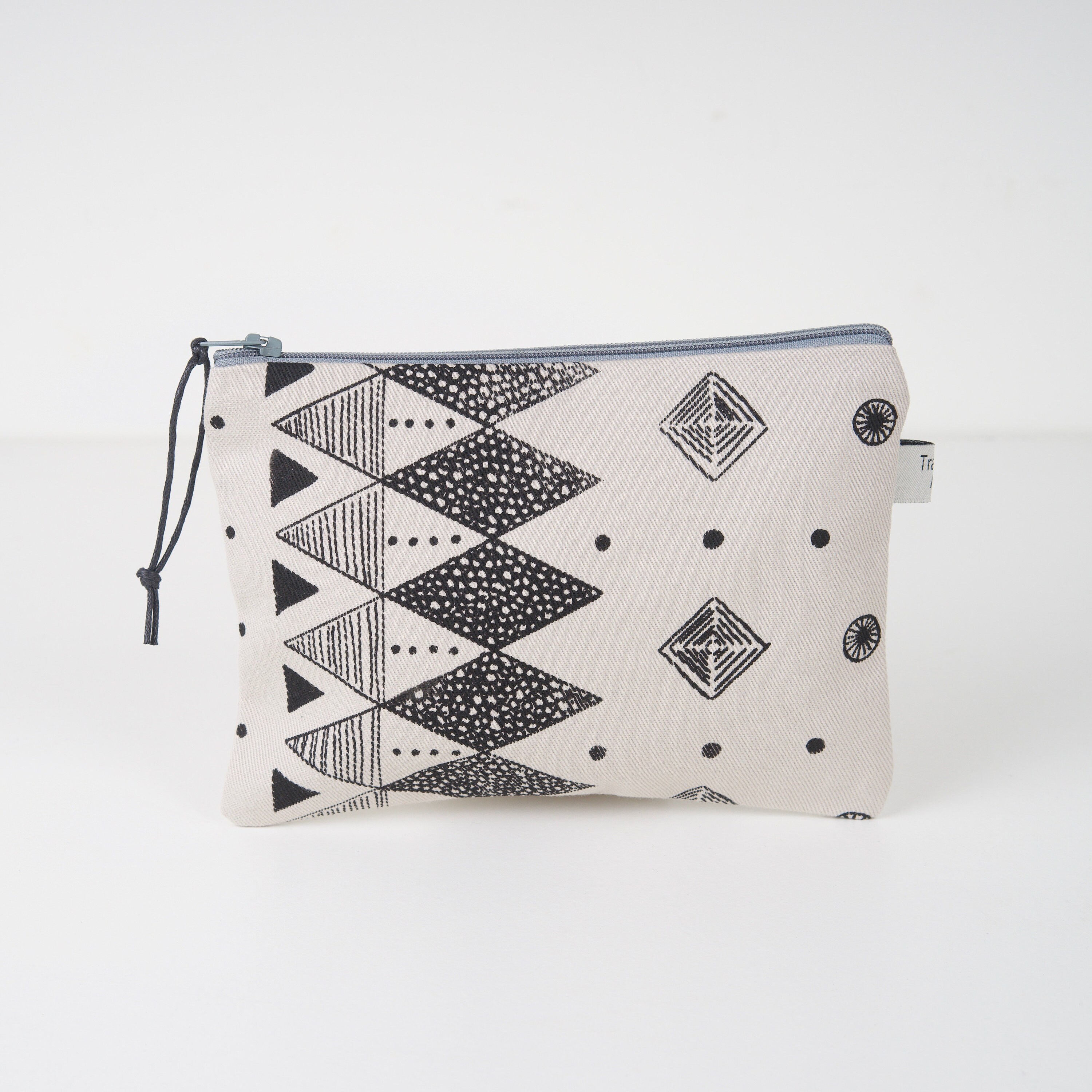 Zipper Pouch Screen printed Geometric design Zipper bag Etsy