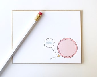 Funny new baby card. Congratulations on the pregnancy. Sperm and Egg