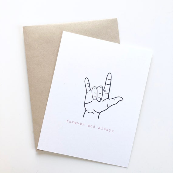 Wonderbaar Ik hou van je kaart van de gebarentaal. Valentines Day Card. | Etsy YA-24